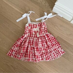 girls moo’s boos gingham dress